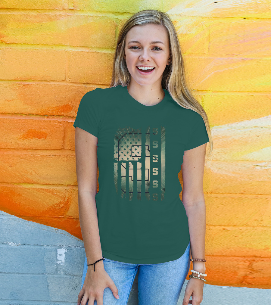 Michigan State Spartans Stars And Stripes S T-Shirt