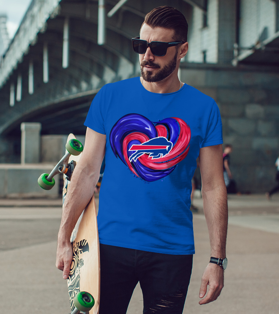Buffalo Bills Heart Swirl T-Shirt