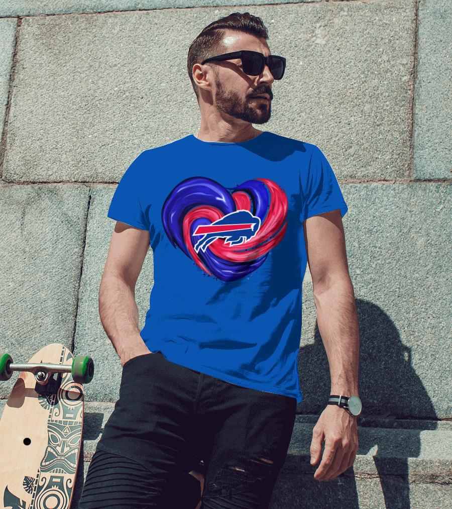 Buffalo Bills Heart Swirl T-Shirt