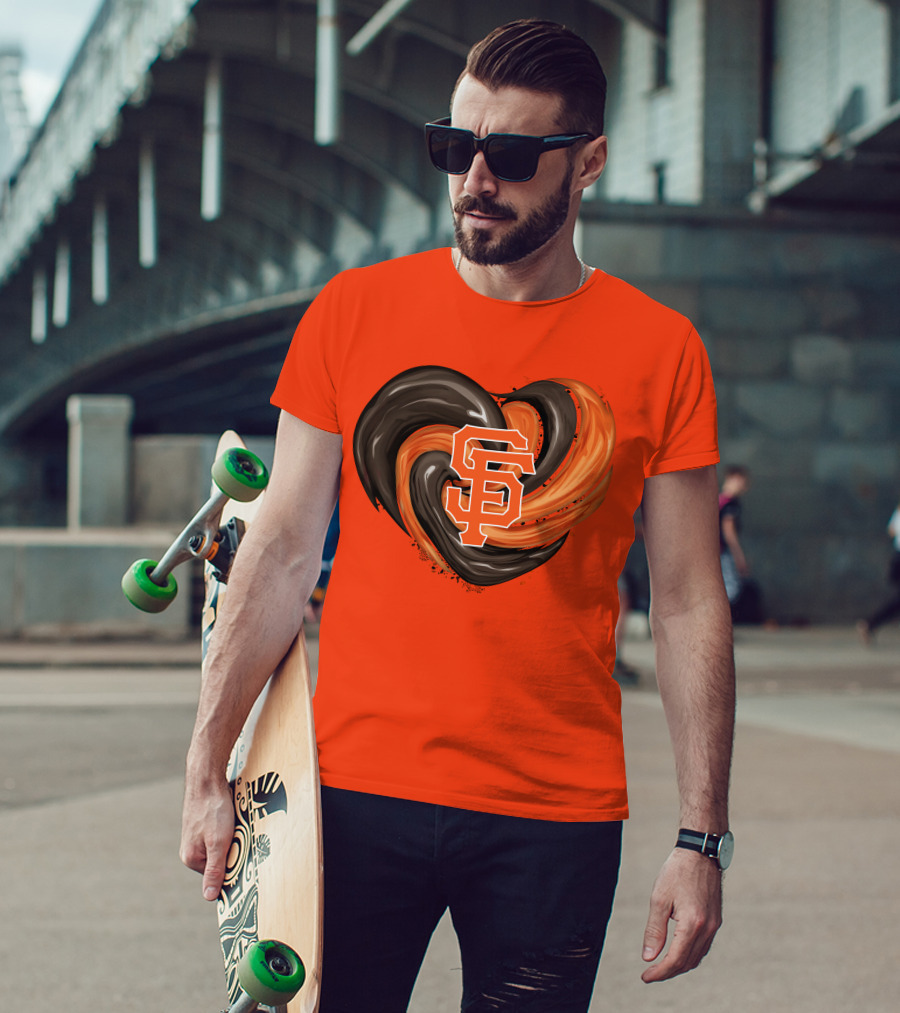 San Francisco Giants Heart Logo Swirl T-Shirt