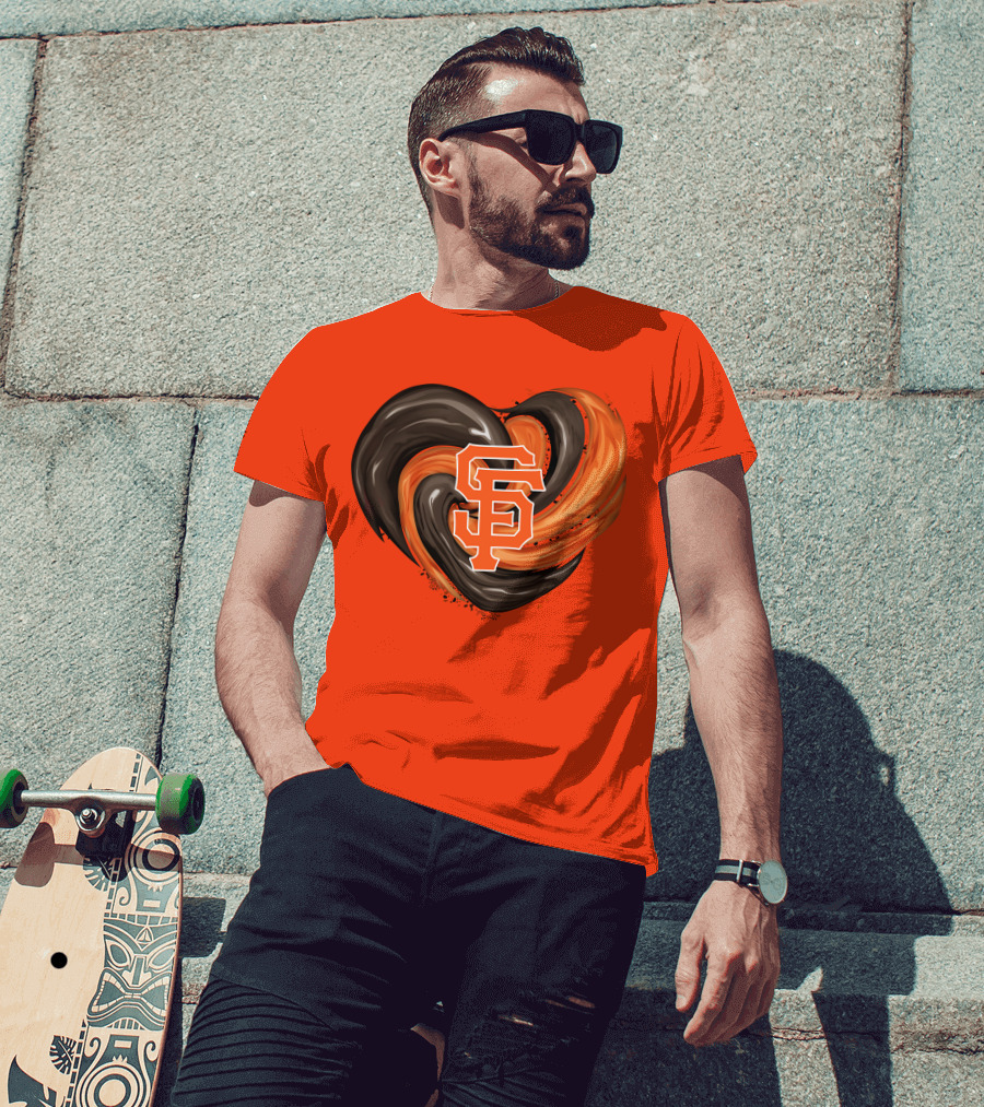 San Francisco Giants Heart Logo Swirl T-Shirt
