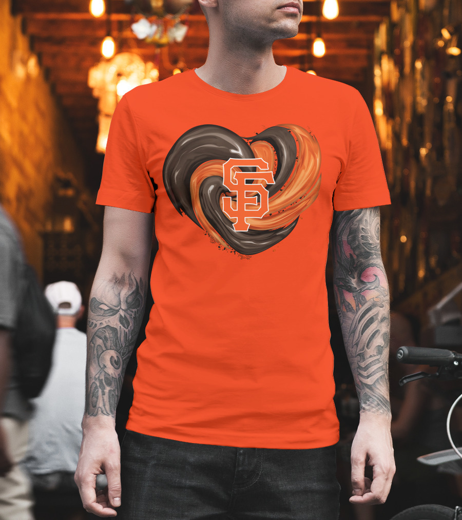 San Francisco Giants Heart Logo Swirl T-Shirt