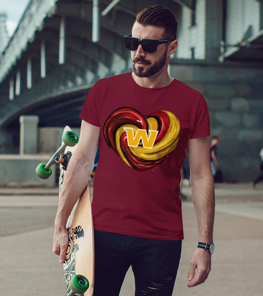Washington Football Team Tornado Heart W Emblem T-Shirt