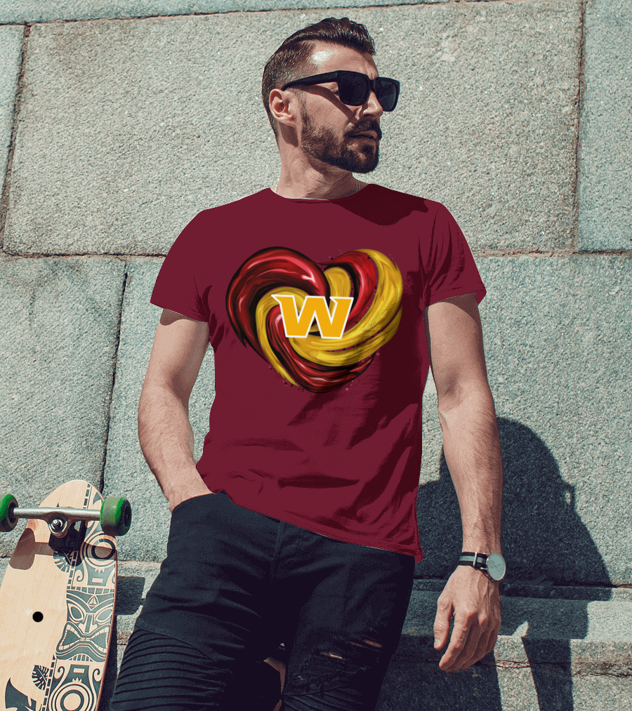 Washington Football Team Tornado Heart W Emblem T-Shirt