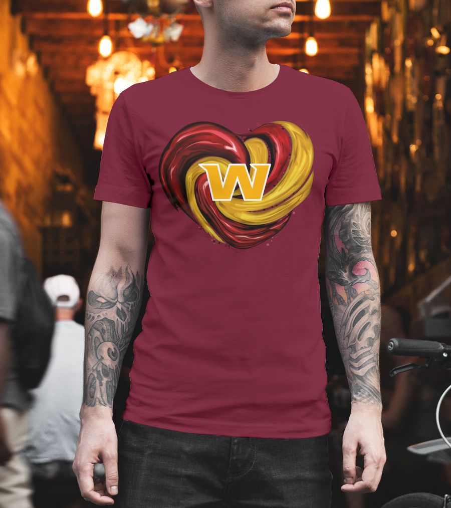 Washington Football Team Tornado Heart W Emblem T-Shirt