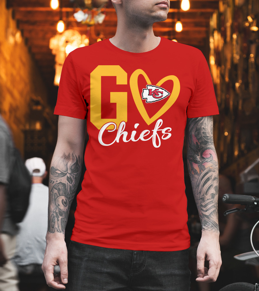 Go Chiefs KC Heart T-Shirt