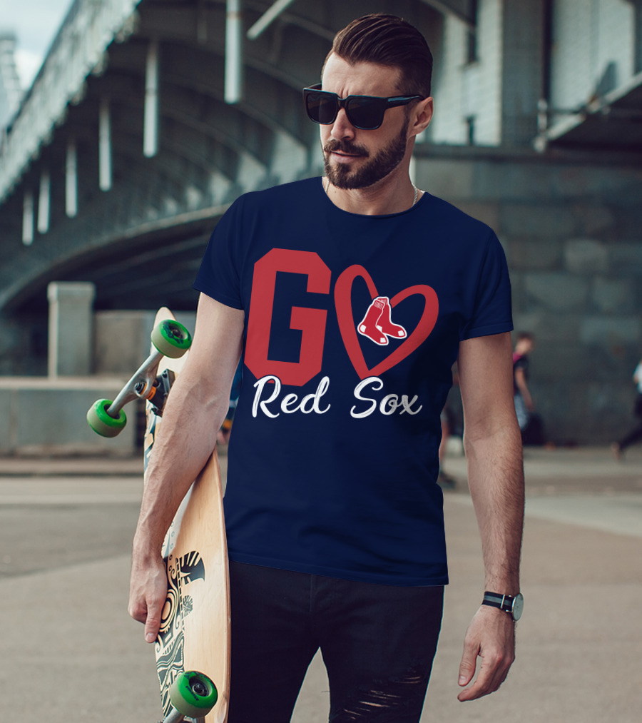 Go Red Sox Heart Socks T-Shirt