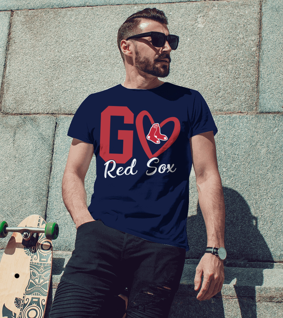 Go Red Sox Heart Socks T-Shirt