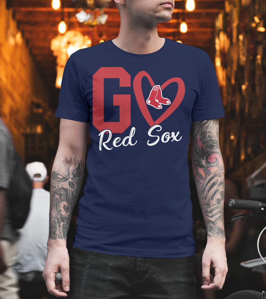 Go Red Sox Heart Socks T-Shirt