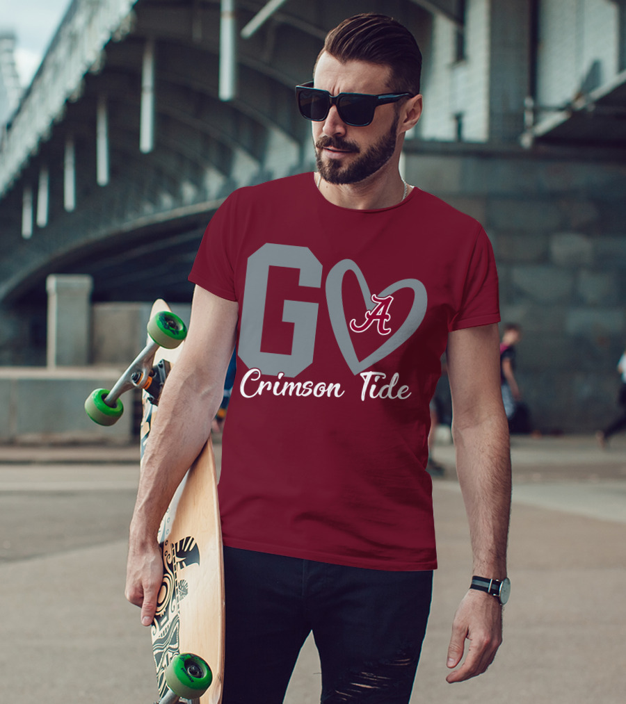 Go Crimson Tide A Heart Alabama T-Shirt