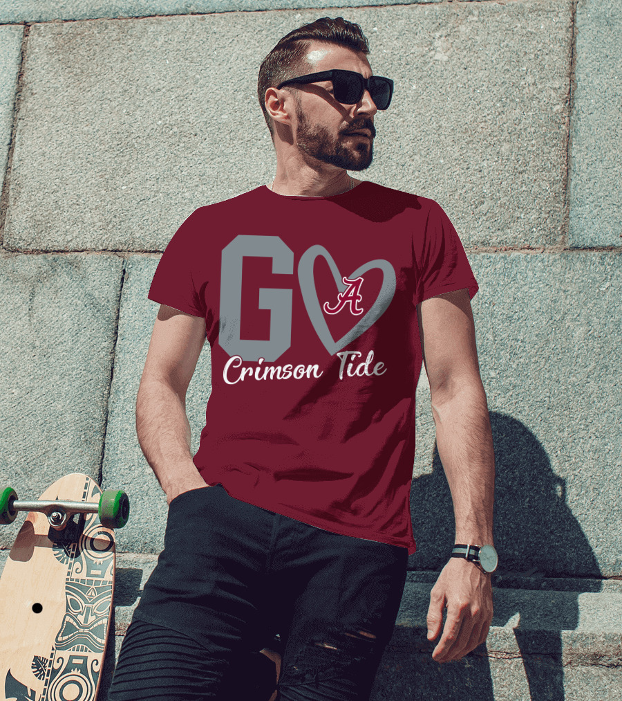 Go Crimson Tide A Heart Alabama T-Shirt