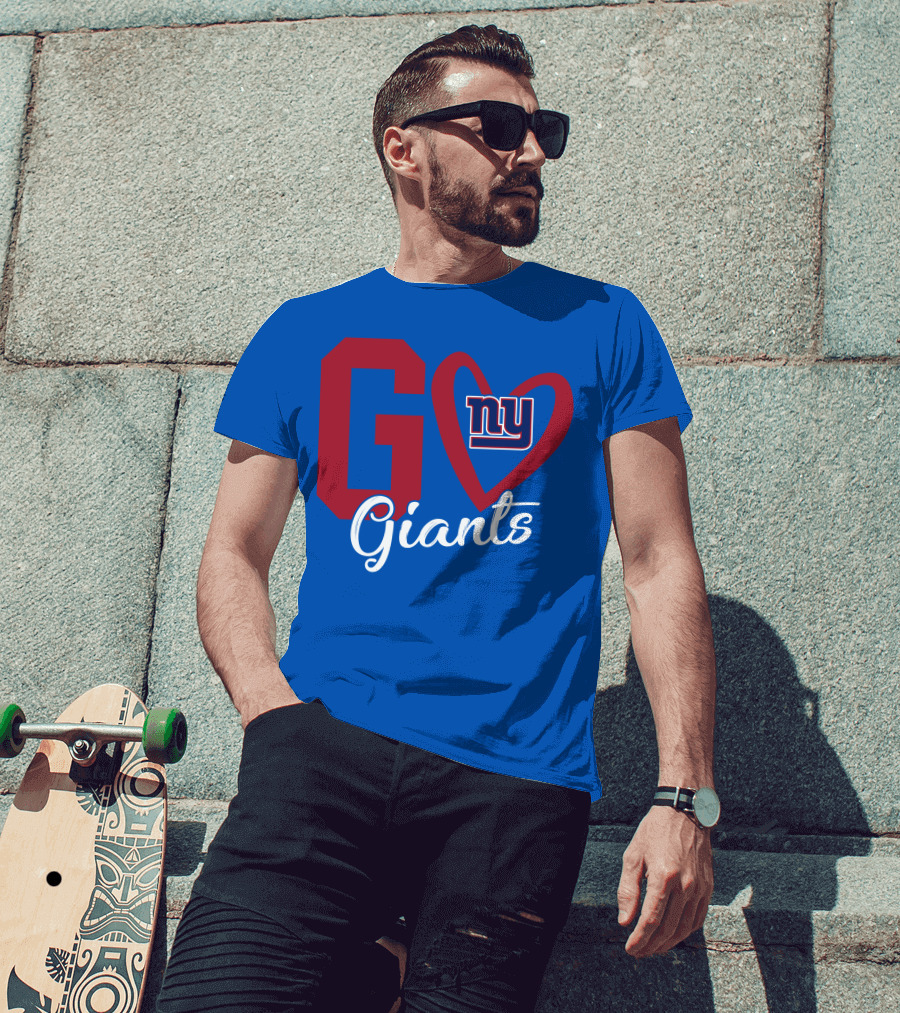 Go Giants NY Giants Heart T-Shirt