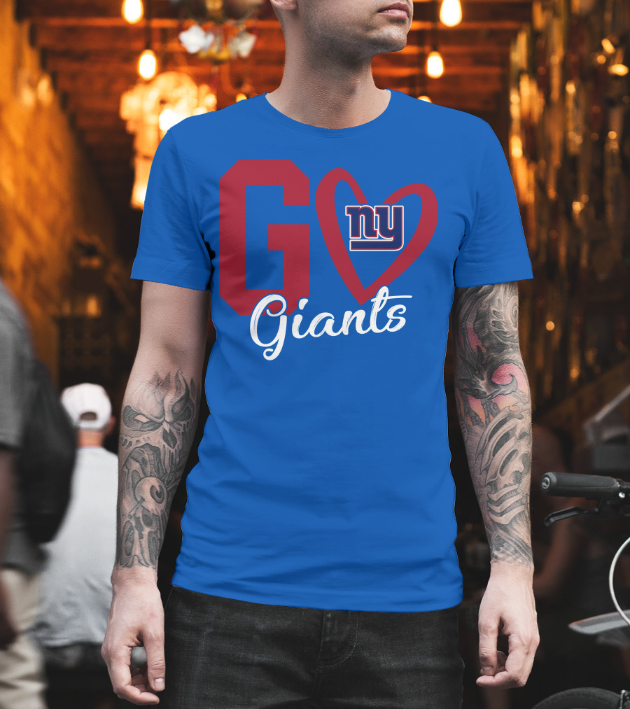 Go Giants NY Giants Heart T-Shirt