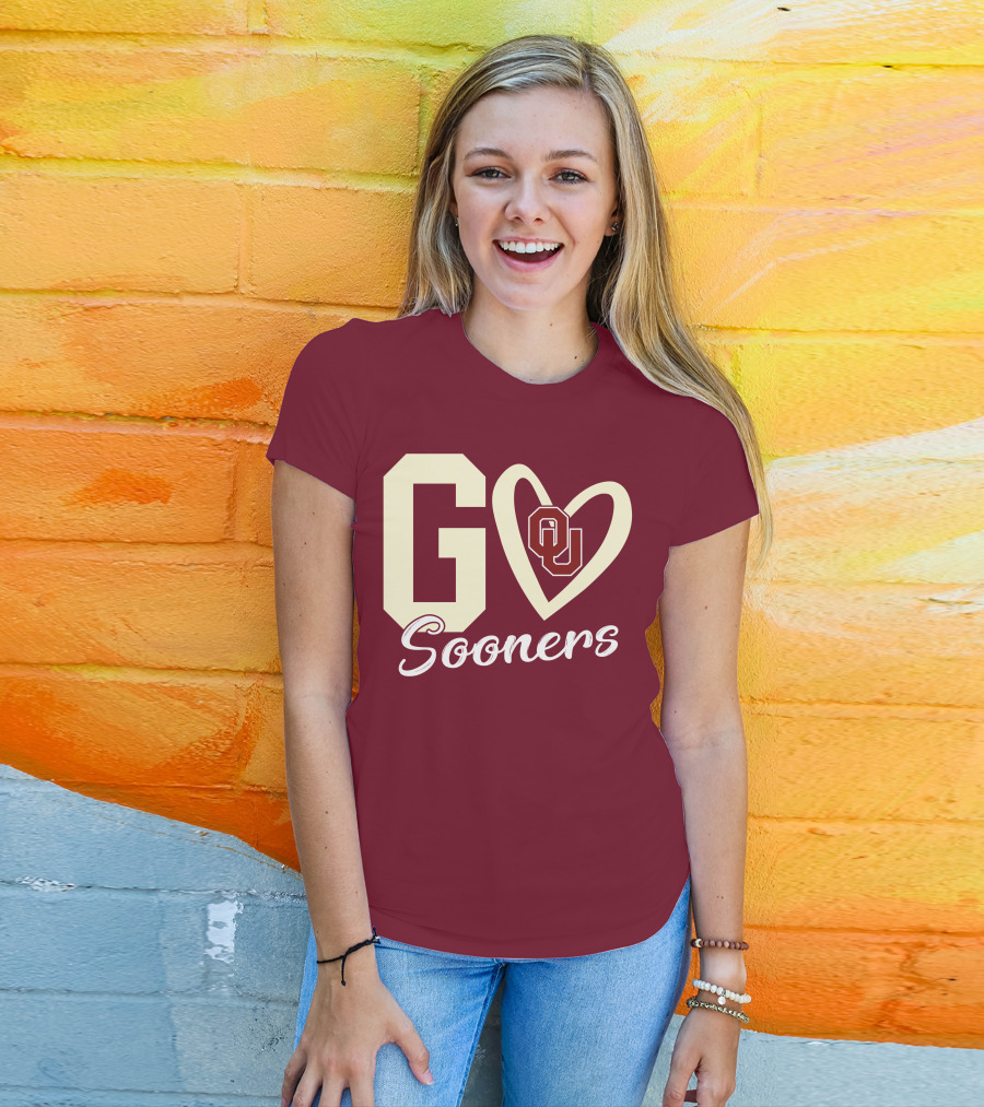 Go Sooners OU Heart T-Shirt