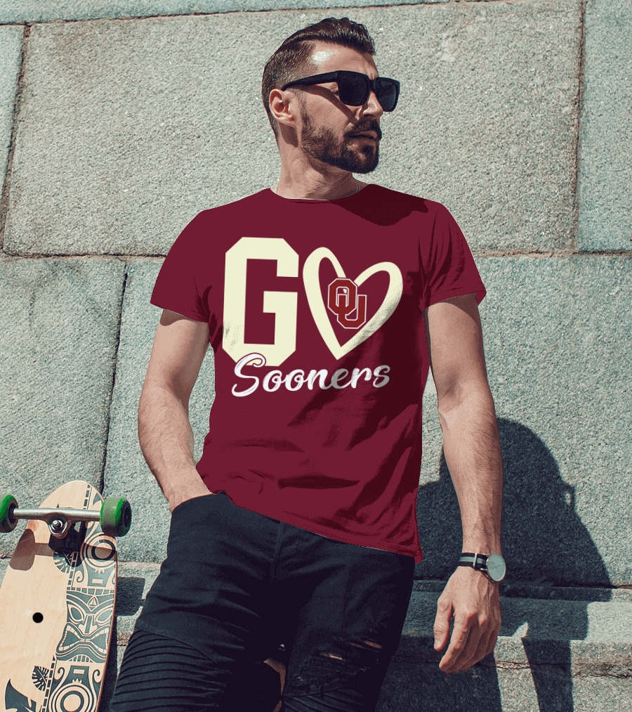 Go Sooners OU Heart T-Shirt