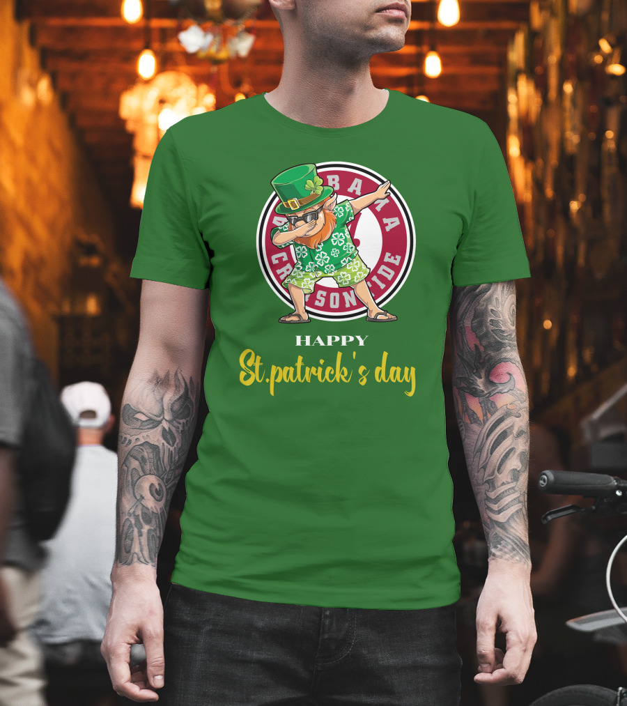 Alabama Crimson Tide Happy St Patrick's Day Dabbing Leprechaun T-Shirt