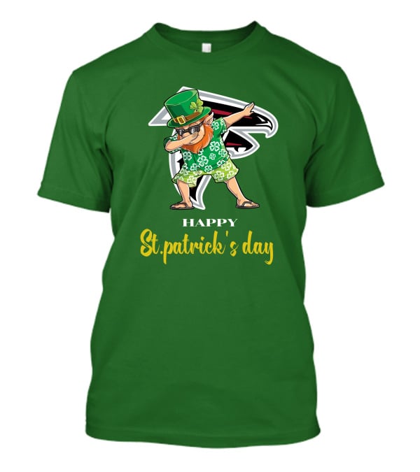 Atlanta Falcons Happy St Patrick's Day Dabbing Leprechaun T-Shirt