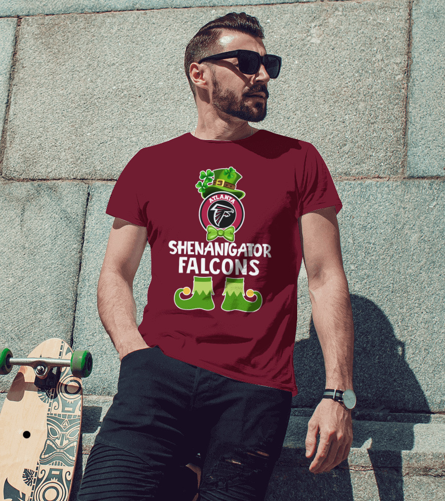 Shenanigator Leprechaun Atlanta Falcons St. Patrick's Day Fun T-Shirt