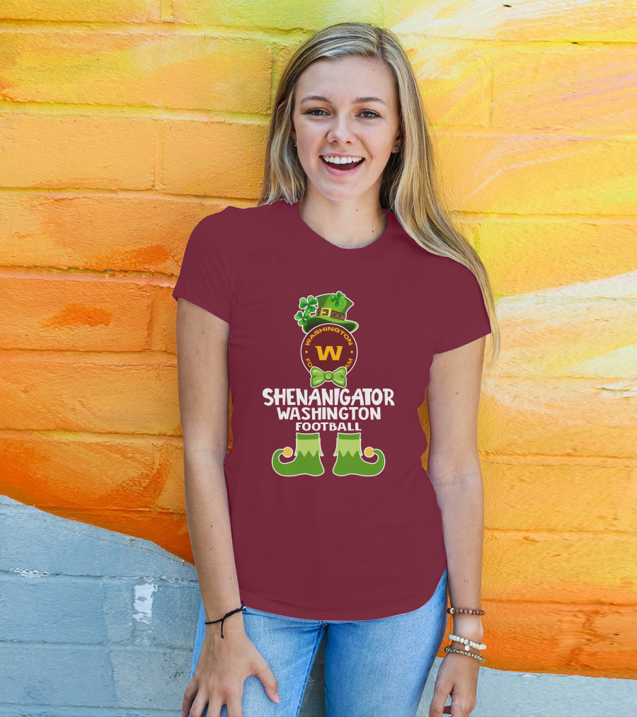Shenanigator Washington Football Fun Leprechaun St. Patrick's Day T-Shirt