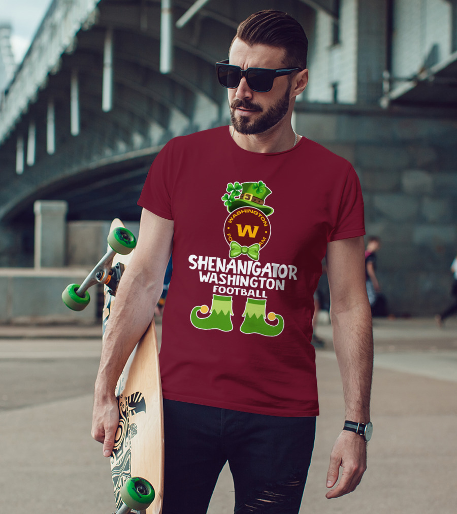 Shenanigator Washington Football Fun Leprechaun St. Patrick's Day T-Shirt