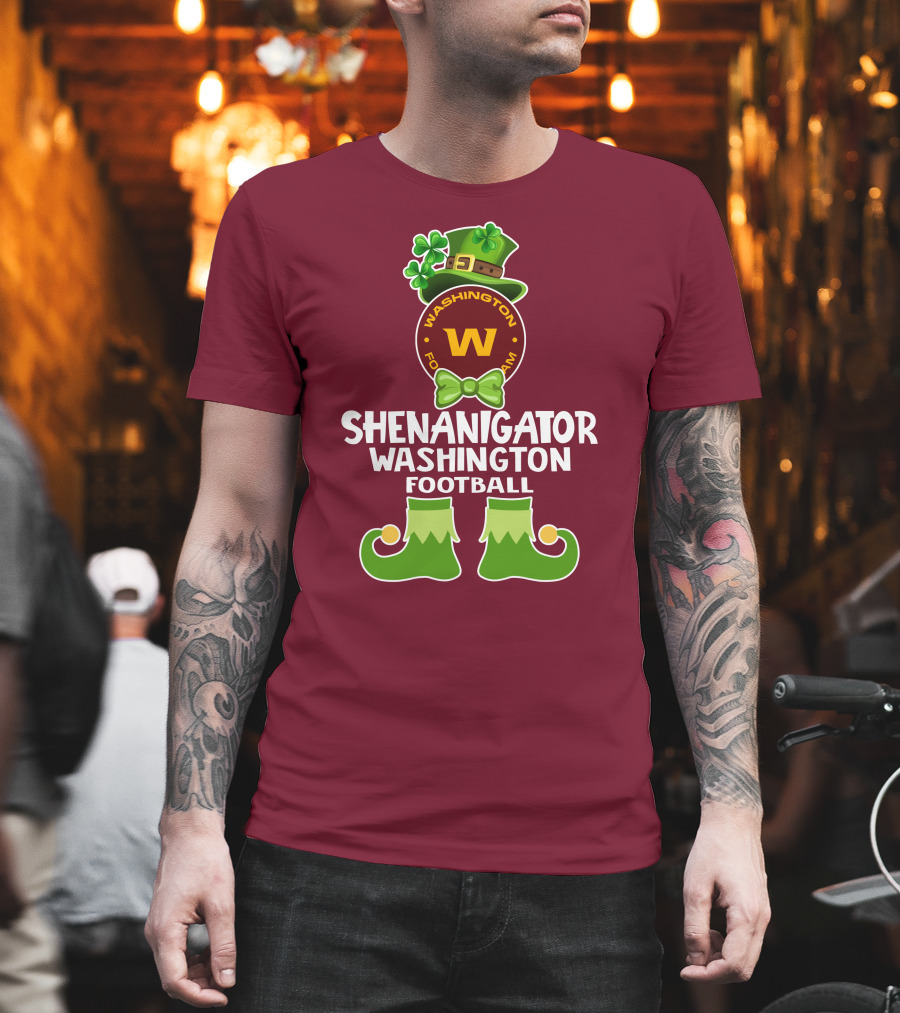 Shenanigator Washington Football Fun Leprechaun St. Patrick's Day T-Shirt