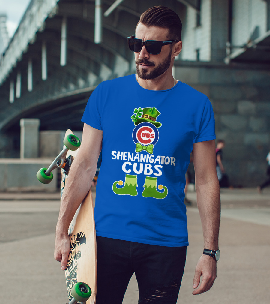 Shenanigator Leprechaun Chicago Cubs St. Patrick's Day Fun T-Shirt