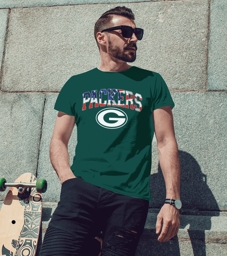Packers G Logo American Flag T-Shirt