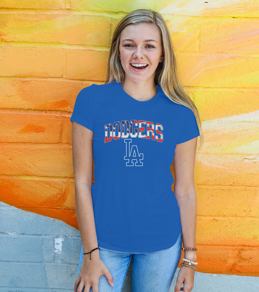 Dodgers American Flag LA T-Shirt