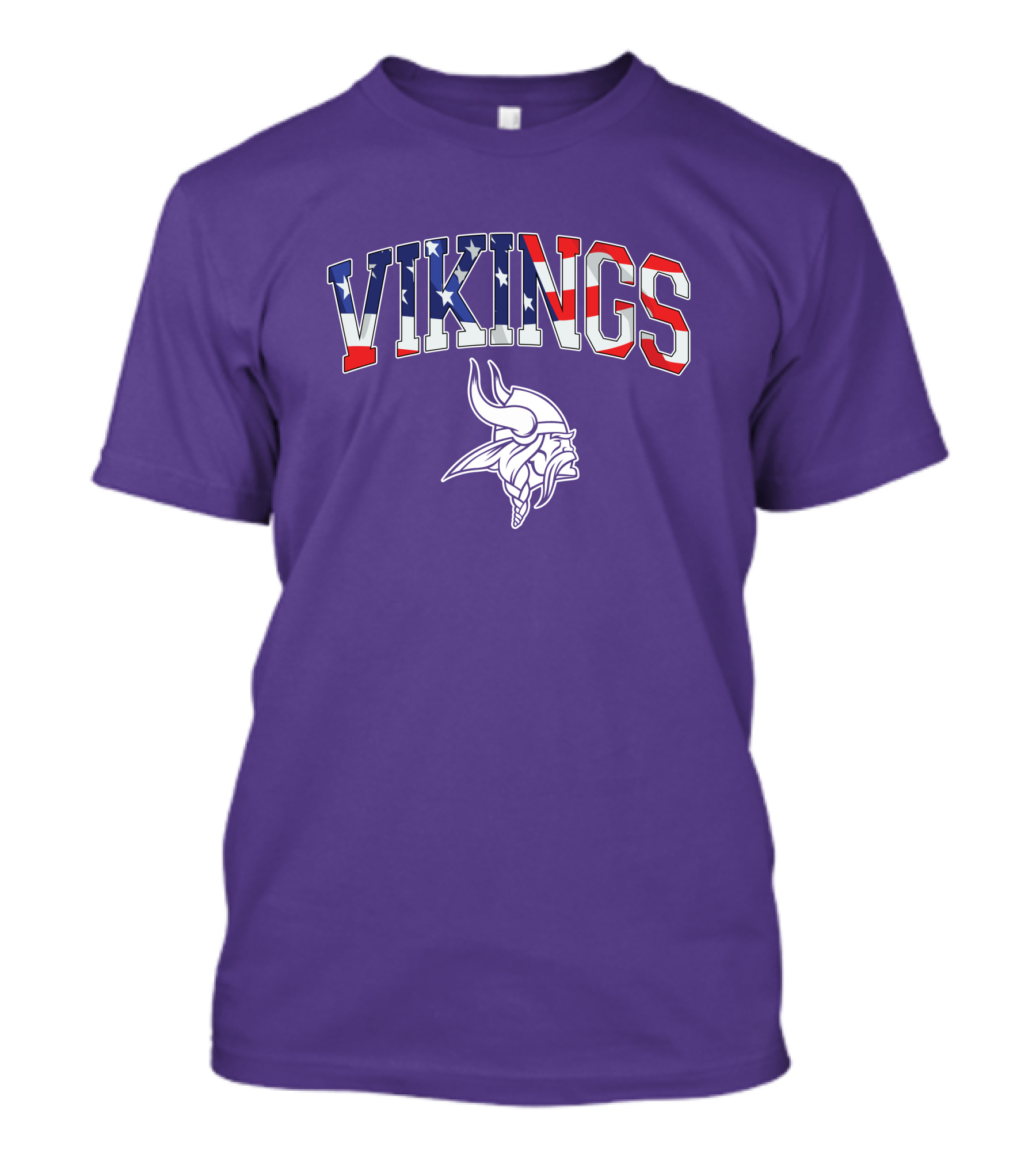 Vikings American Flag Design Minnesota Football Team T-Shirt