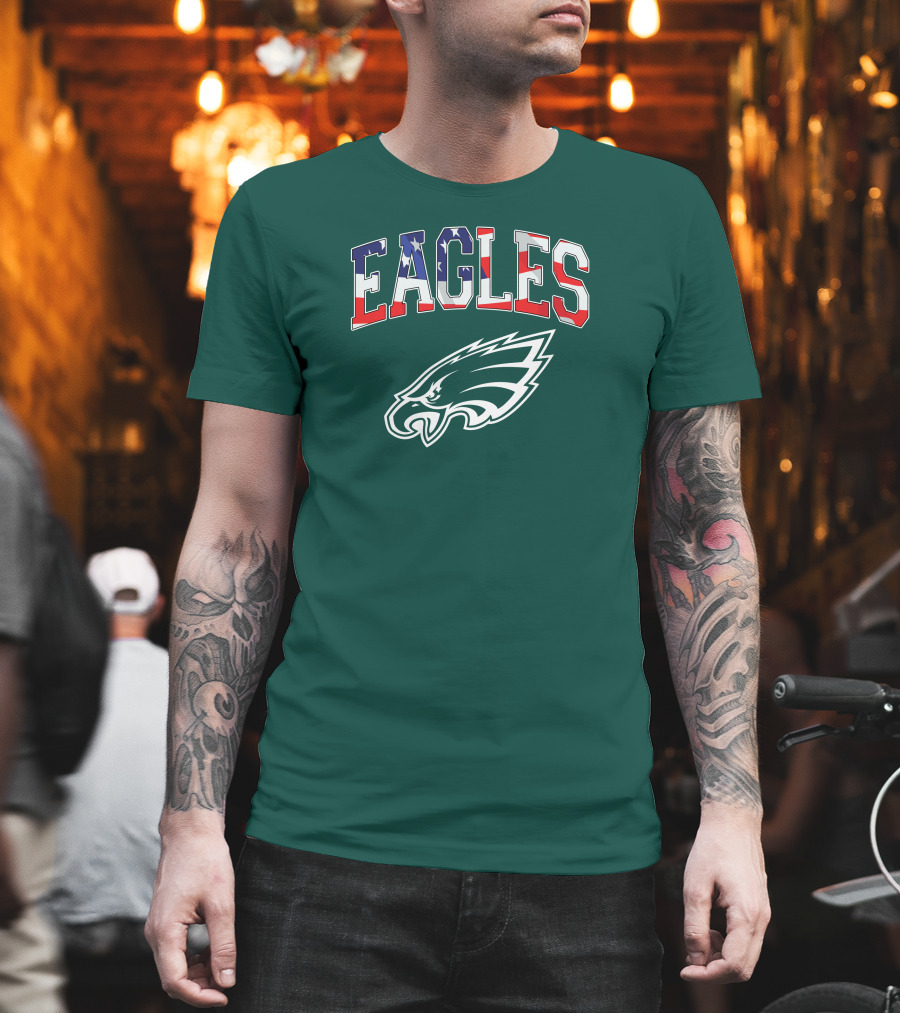 Eagles American Flag Philadelphia T-Shirt