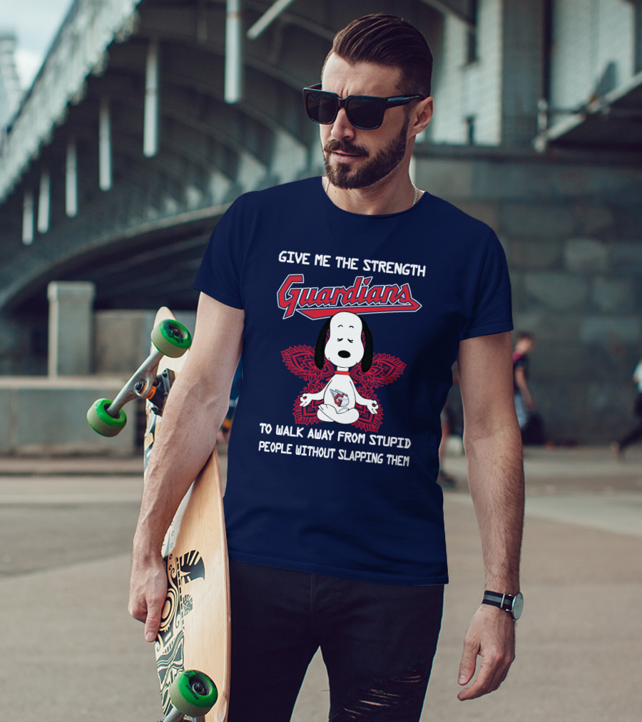 Give Me The Strength Guardians Snoopy Yoga Walk Away From Stupid People Without Slapping Them T-Shirt