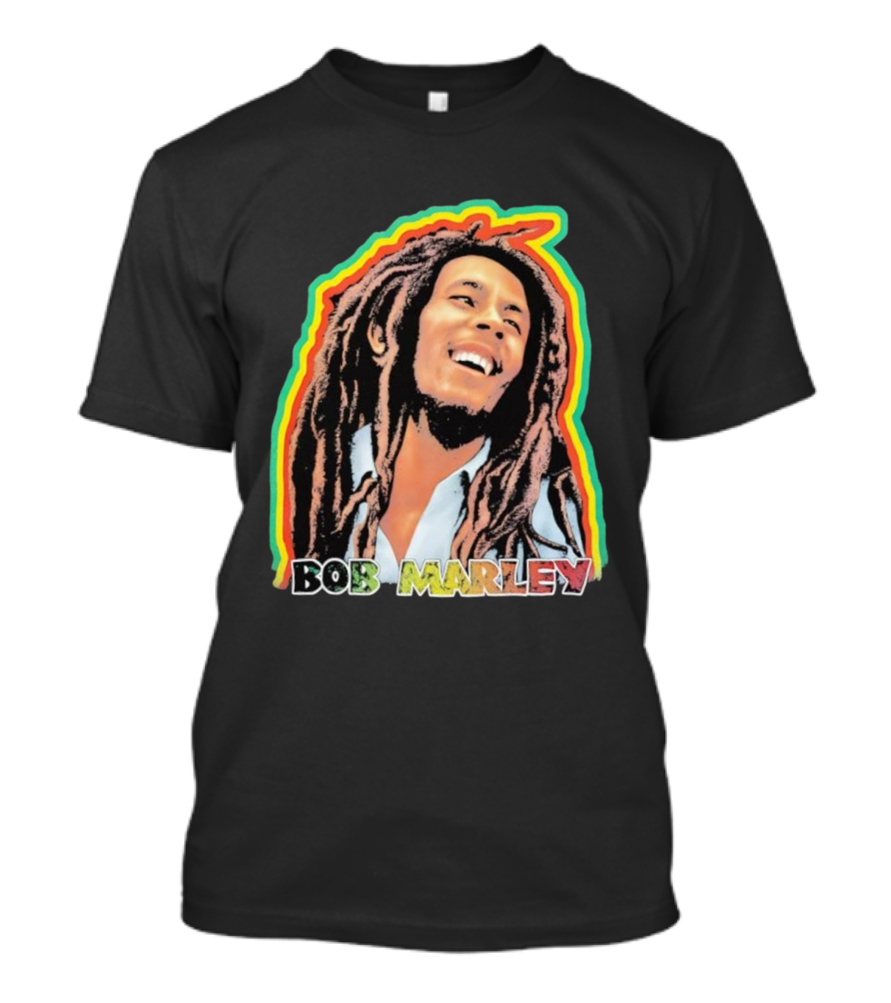 Bob Marley Vintage Rasta Colors Dreadlocks T-Shirt