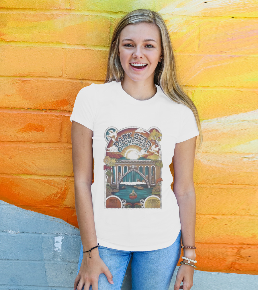 Dark Star Orchestra Fall Tour 2025 Bridge Sunset River Adventure T-Shirt
