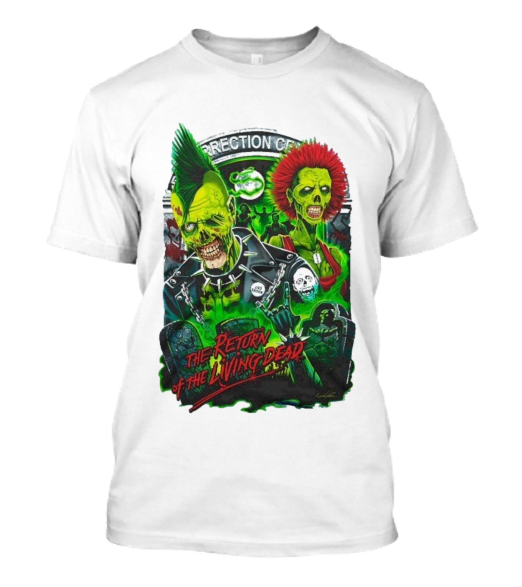 The Return Of The Living Dead Correctional Center Rot ‘N’ Roll Zombie Punk Compilation T-Shirt