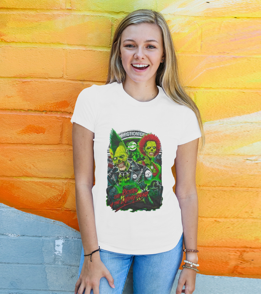The Return Of The Living Dead Correctional Center Rot ‘N’ Roll Zombie Punk Compilation T-Shirt