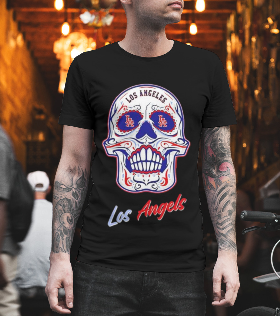 Los Angeles Angels Sugar Skull LA Baseball T-Shirt