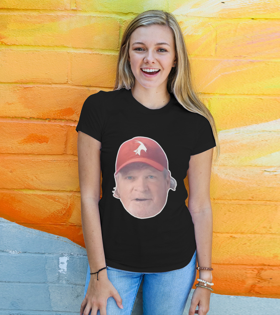 John Kruk Philadelphia Phillies Red Cap With White Goat Icon T-Shirt
