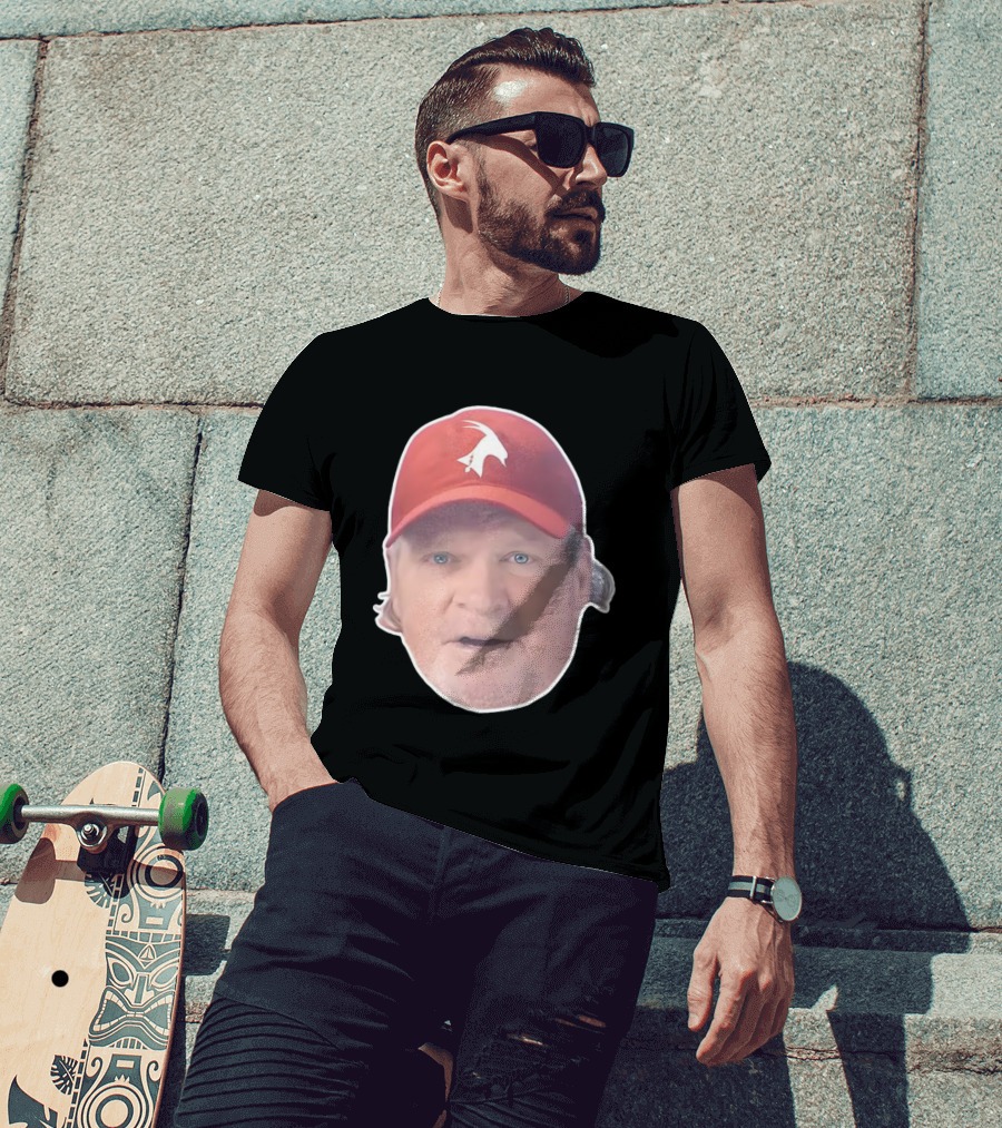John Kruk Philadelphia Phillies Red Cap With White Goat Icon T-Shirt