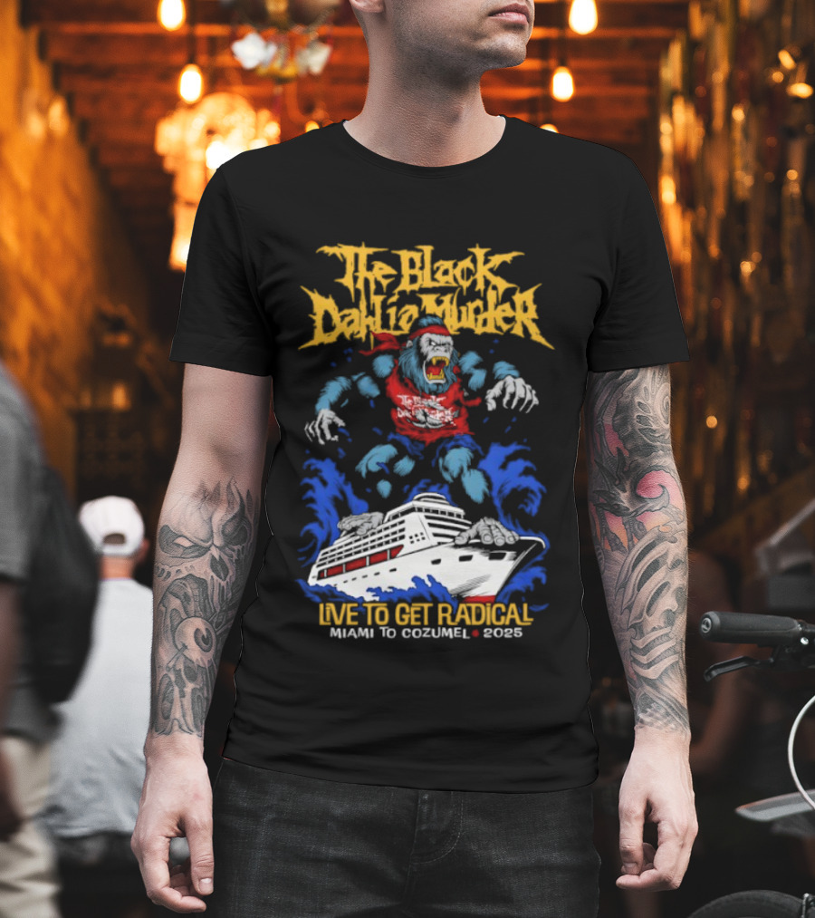 The Black Dahlia Murder Live To Get Radical 2008 Miami To Cozumel Sea Monster T-Shirt
