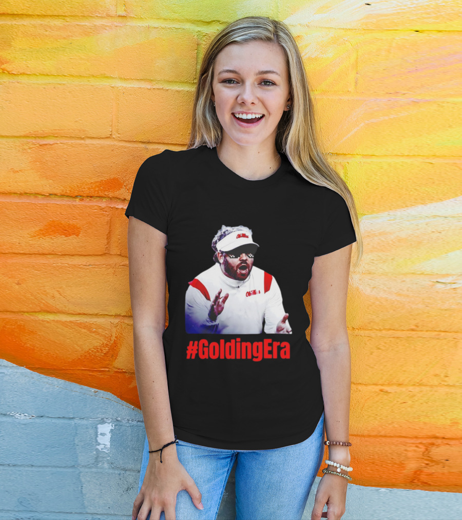 Ole Miss #GoldingEra Pete Golding Pixel Sunglasses Coach Look T-Shirt