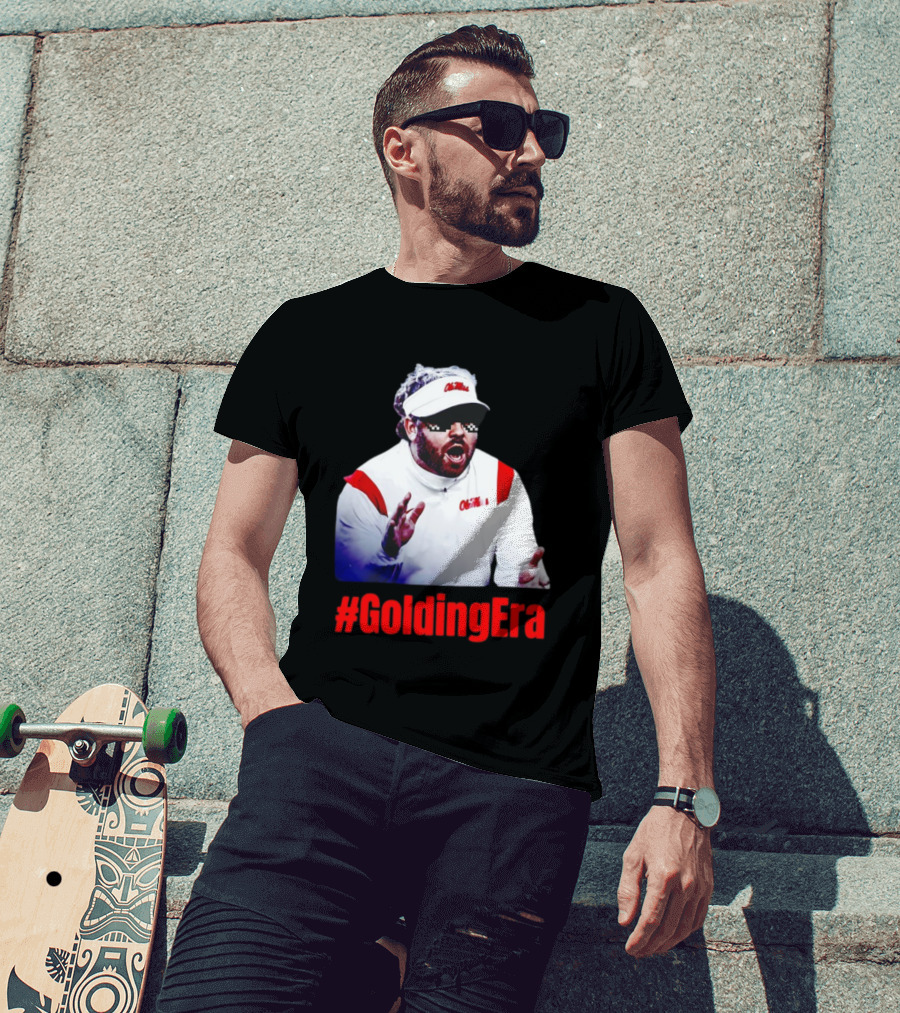 Ole Miss #GoldingEra Pete Golding Pixel Sunglasses Coach Look T-Shirt