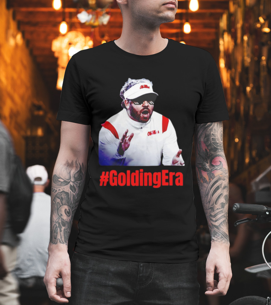 Ole Miss #GoldingEra Pete Golding Pixel Sunglasses Coach Look T-Shirt