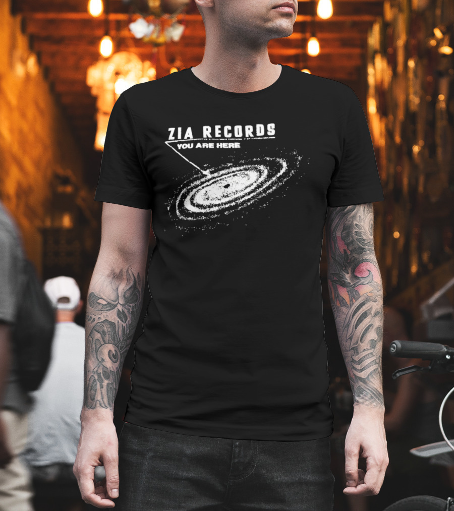 Zia Records You Are Here Galaxy Design T-Shirt