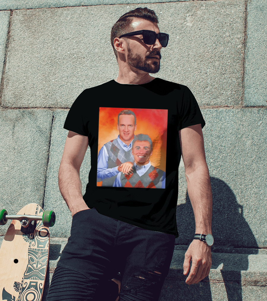 Bo Nix Peyton Manning Step Brothers Denver Broncos Comedy T-Shirt