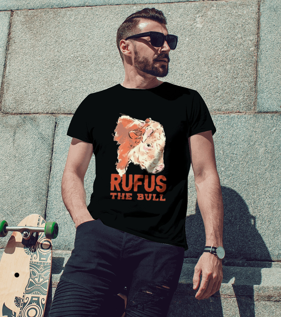 Rufus The Bull Cow Retro Style Rustic T-Shirt