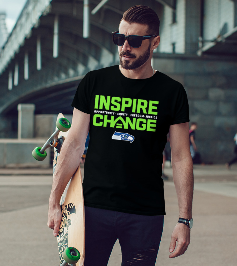 Seattle Seahawks Inspire Change Opportunity Equity Freedom Justice T-Shirt