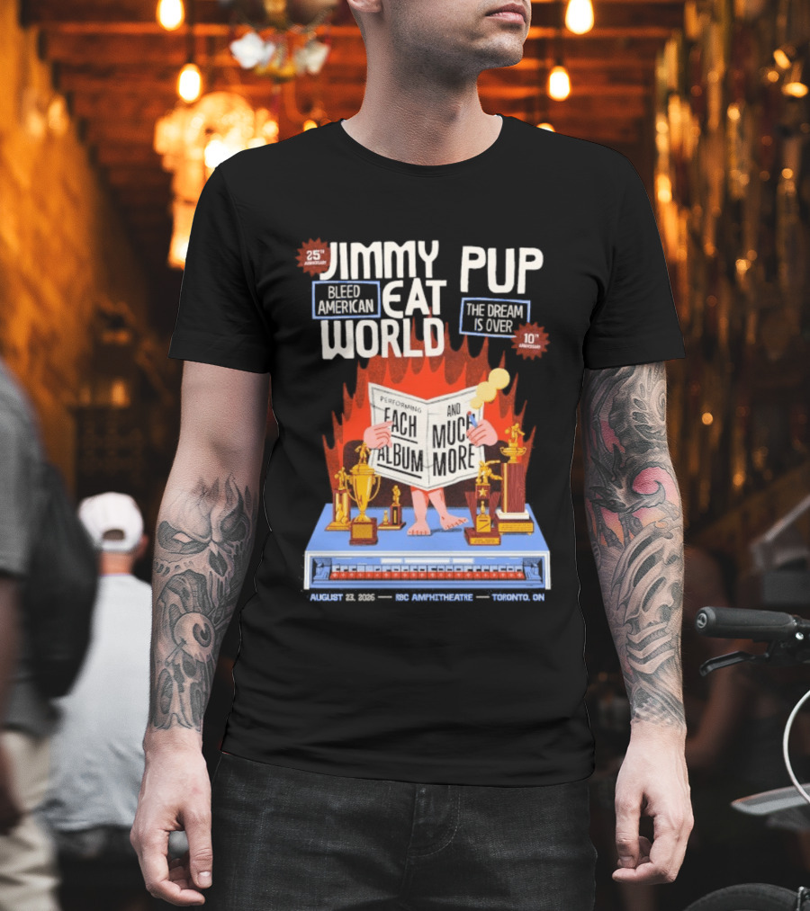 Jimmy Eat World Bleed American 25th Anniversary Pup The Dream Is Over Live August 23 2026 RBC Amphitheatre Toronto T-Shirt