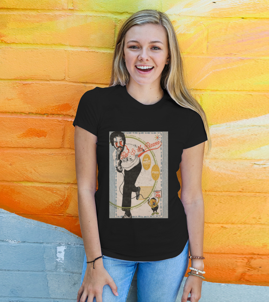 Pat & The Pissers Dan Spencer Struck March 2 All Ages Square Cat Vinyl Concert T-Shirt