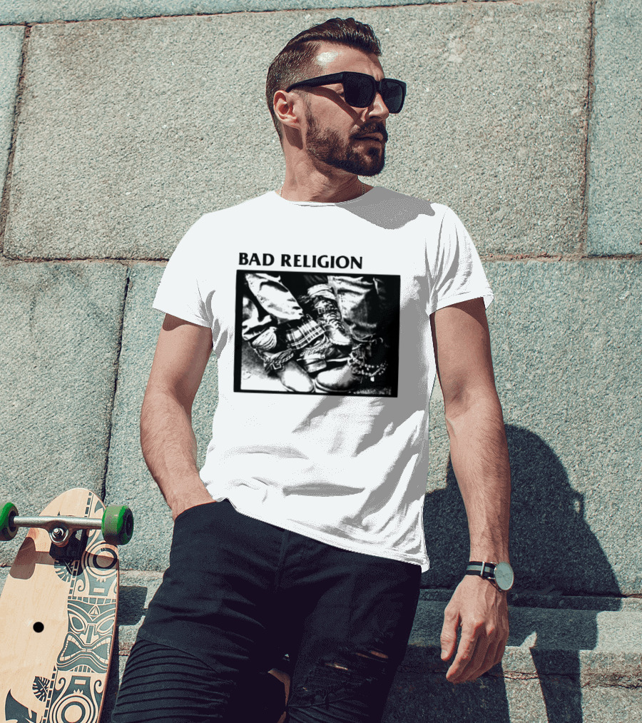 Bad Religion 80 85 Tour Punk Boots Denim Chains 2026 T-Shirt