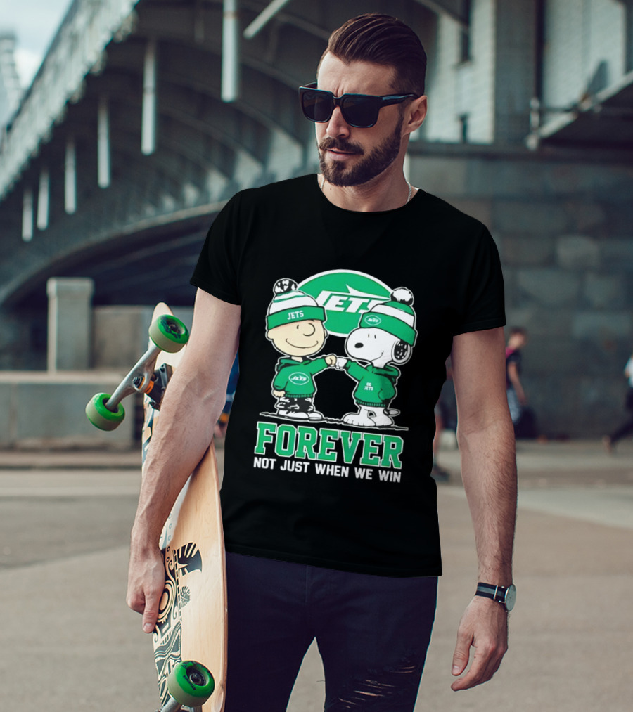Peanuts Snoopy Charlie Brown Jets Forever Not Just When We Win T-Shirt